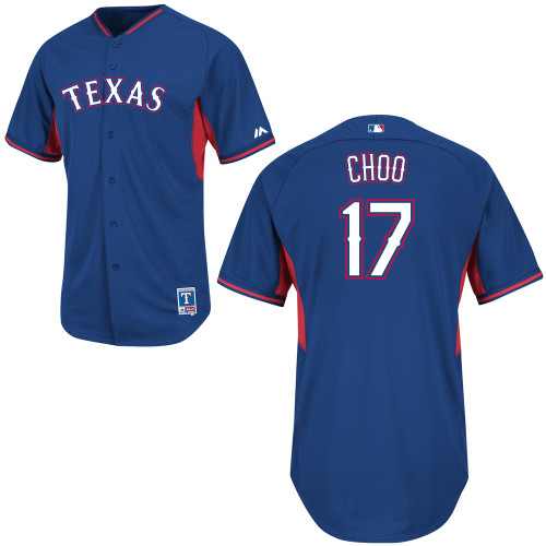 Shin-Soo Choo #17 Youth Baseball Jersey-Texas Rangers Authentic 2014 Cool Base BP MLB Jersey